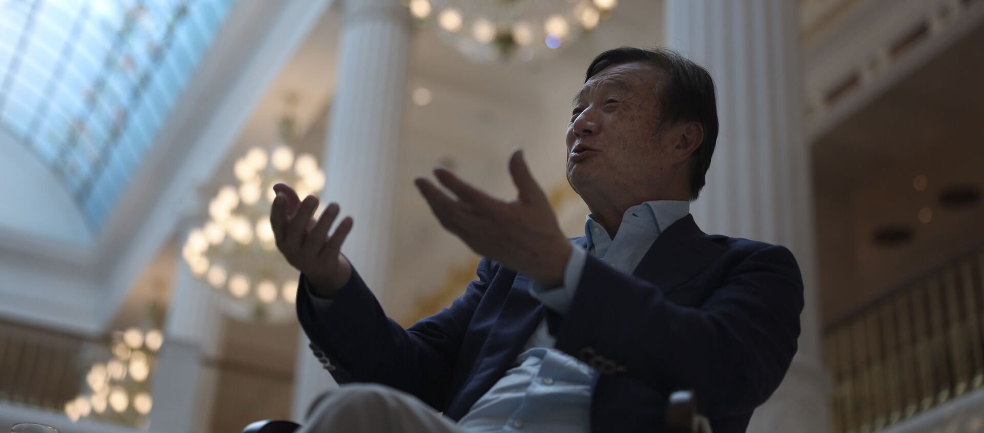Huawei's founder Ren Zhengfei, speaks during an interview at the Huawei campus in Shenzhen in Southern China's Guangdong province on Tuesday, Aug. 20, 2019. - Sputnik International, 1920, 24.05.2021