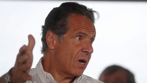 New York Governor Andrew Cuomo speaks while making an announcement during a news conference at Jones Beach State Park in Wantagh, New York, U.S., May 24, 2021. - Sputnik International