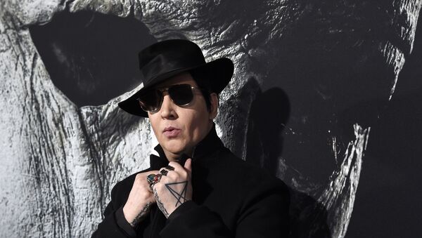 Musical artist Marilyn Manson poses at the premiere of the film Halloween at the TCL Chinese Theatre, Wednesday, Oct. 17, 2018, in Los Angeles. - Sputnik International