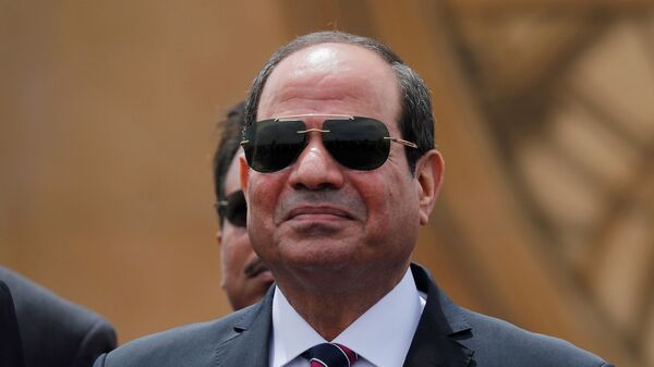 Egyptian President Abdel Fattah al-Sisi attends the opening ceremony of floating bridges and tunnel projects executed under the Suez Canal in Ismailia, Egypt May 5, 2019. - Sputnik International