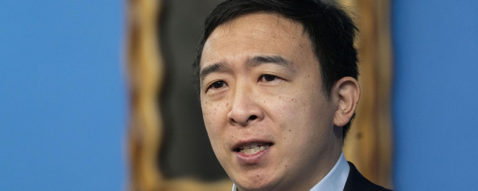 FILE - In this March 18, 2021, file photo, Andrew Yang, a New York City Democratic mayoral candidate, speaks at the National Action Network in New York. Yang has drawn social media scorn after saying his favorite subway station was in tourist-heavy Times Square. - Sputnik International, 1920, 27.05.2021