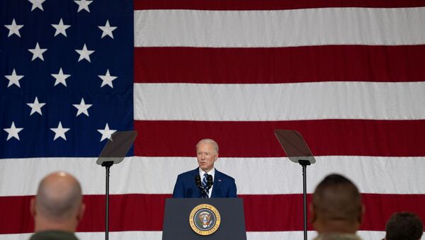 U.S. President Joe Biden delivers remarks at Joint Base Langley-Eustis in Hampton, Virginia, U.S. May 28, 2021. - Sputnik International
