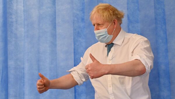 Britain's Prime Minister Boris Johnson visits Colchester hospital - Sputnik International