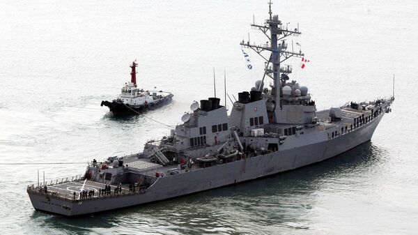 The U.S. Navy's Aegis destroyer USS John S. McCain (DDG-56) leaves a naval port in Busan, South Korea, Monday, March 30, 2009. - Sputnik International