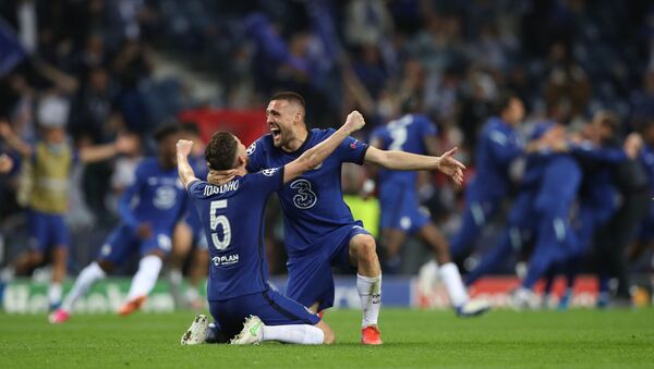 Chelsea's Jorginho and Mateo Kovacic celebrate after winning the Champions League  - Sputnik International