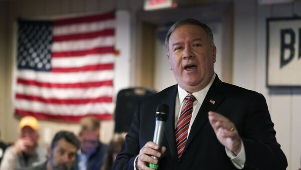 In this March 26, 2021, file photo former Secretary of State Mike Pompeo speaks at the West Side Conservative Club in Urbandale, Iowa. - Sputnik International