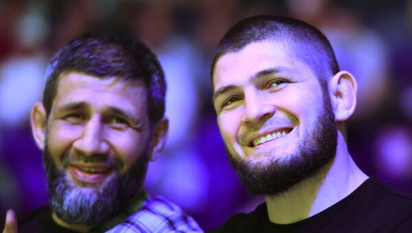 Owner of the EAGLE FC league, former UFC lightweight champion Khabib Nurmagomedov at the 36th EFC tournament in Kazan. - Sputnik International
