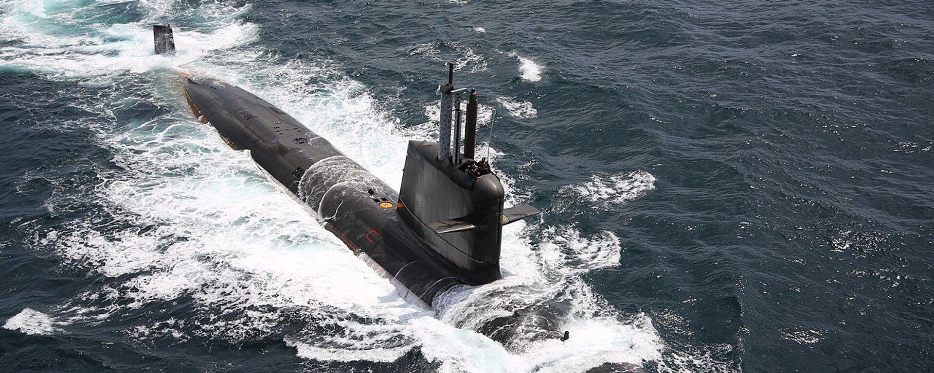  INS Kalvari first of six Scorpene class submarines constructed at Mazagon Dock under Project 75 (Kalvari Class) was commissioned into Indian Navy - Sputnik International, 1920, 04.06.2021
