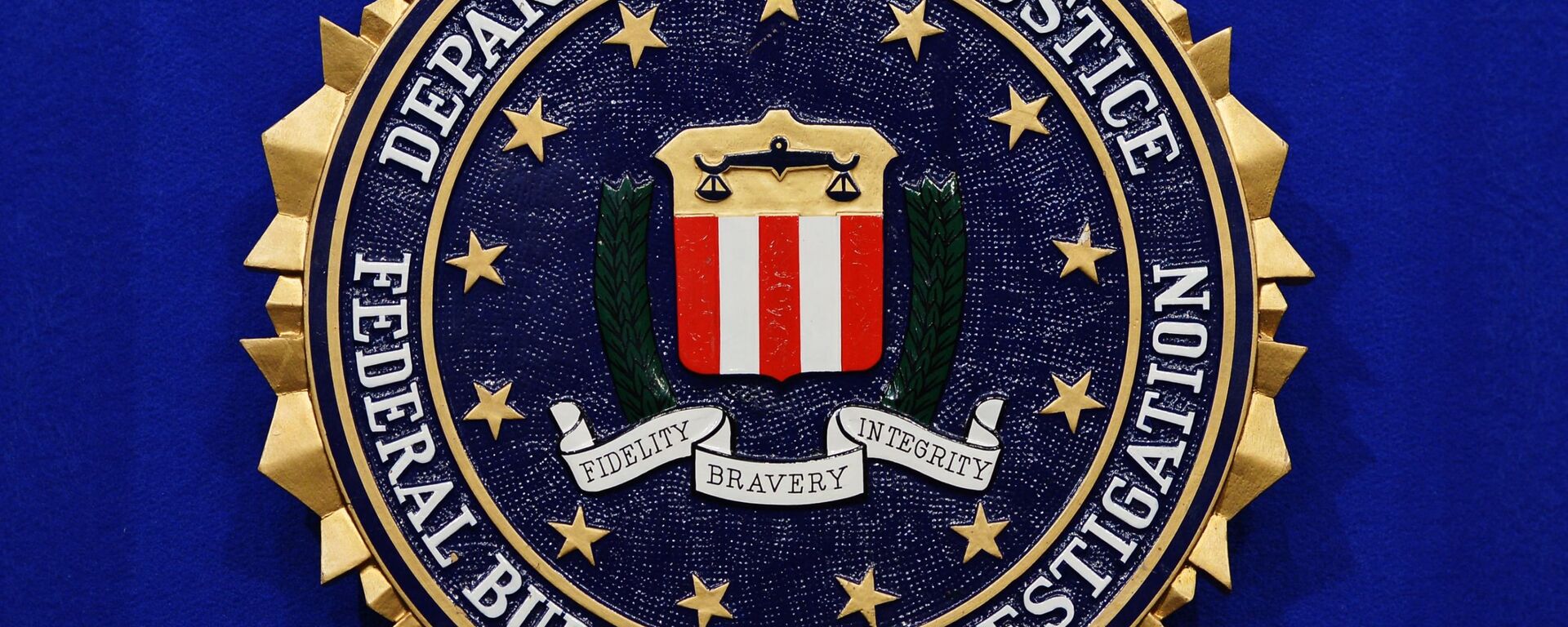 The Federal Bureau of Investigation (FBI) seal is seen on the lectern following a press conference announcing the FBI's 499th and 500th additions to the Ten Most Wanted Fugitives list on June 17, 2013 at the Newseum in Washington, DC.  - Sputnik International, 1920, 14.08.2022