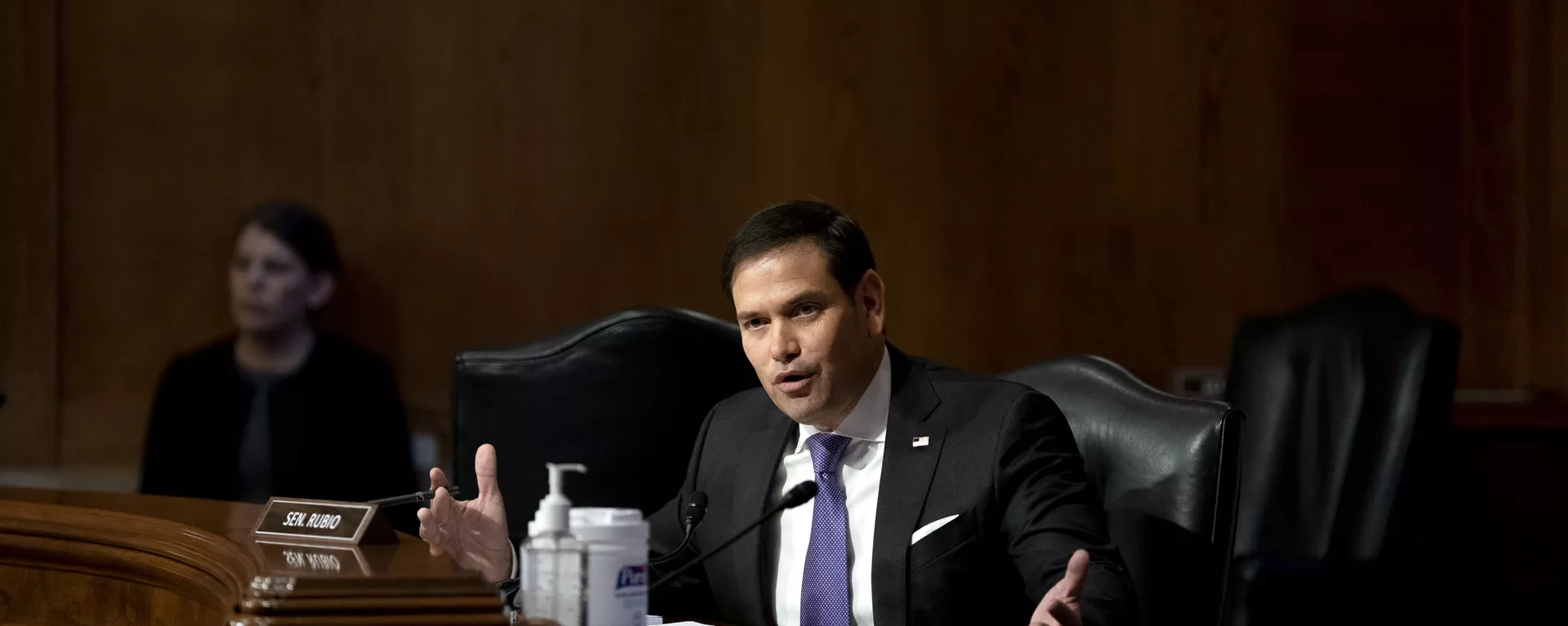 Sen. Marco Rubio, R-Fla., speaks during a Senate Appropriations Subcommittee looking into the budget estimates for National Institute of Health (NIH) and the state of medical research, Wednesday, May 26, 2021, on Capitol Hill in Washington. - Sputnik International, 1920, 19.09.2024