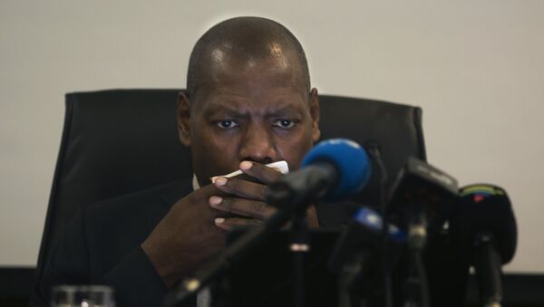 South Africa's Health Minister Zweli Mkhize speaks at a news conference in Johannesburg, Sunday, March 1, 2020. - Sputnik International