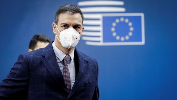 Spanish Prime Minister Pedro Sanchez arrives at the second day of a special EU summit in Brussels, Belgium May 25, 2021.  - Sputnik International