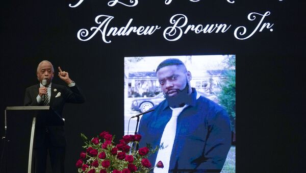 Rev. Al Sharpton speaks during the funeral for Andrew Brown Jr., Monday, May 3, 2021 at Fountain of Life Church in Elizabeth City, N.C. Brown was fatally shot by Pasquotank County Sheriff deputies trying to serve a search warrant. - Sputnik International