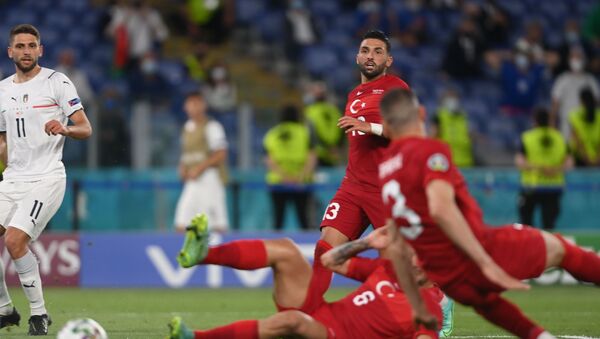 Turkey's Umut Meras looks on at Merih Demiral scores an own goal - Sputnik International
