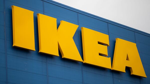 This file photograph taken on January 13, 2021, shows the logo of Scandanavian furniture chain store Ikea at Saint-Herblain, on the outskirts of Nantes, western France. - Sputnik International