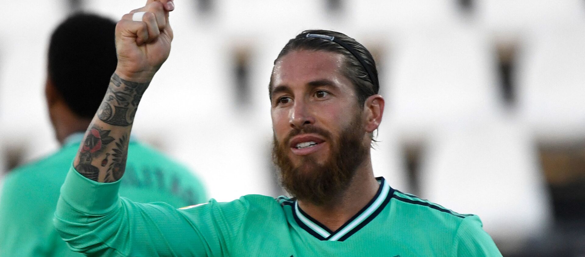 Real Madrid's Spanish defender Sergio Ramos gestures during the Spanish league football match Club Deportivo Leganes SAD against Real Madrid CF at the Estadio Municipal Butarque in Leganes on July 19, 2020 - Sputnik International, 1920, 28.06.2021