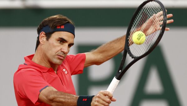 Switzerland's Roger Federer in action during his third round match against Germany's Dominik Koepfer  - Sputnik International