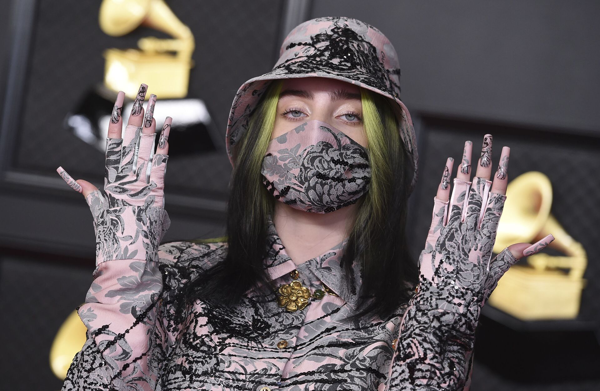 Billie Eilish arrives at the 63rd annual Grammy Awards at the Los Angeles Convention Center on Sunday, March 14, 2021 - Sputnik International, 1920, 03.04.2022