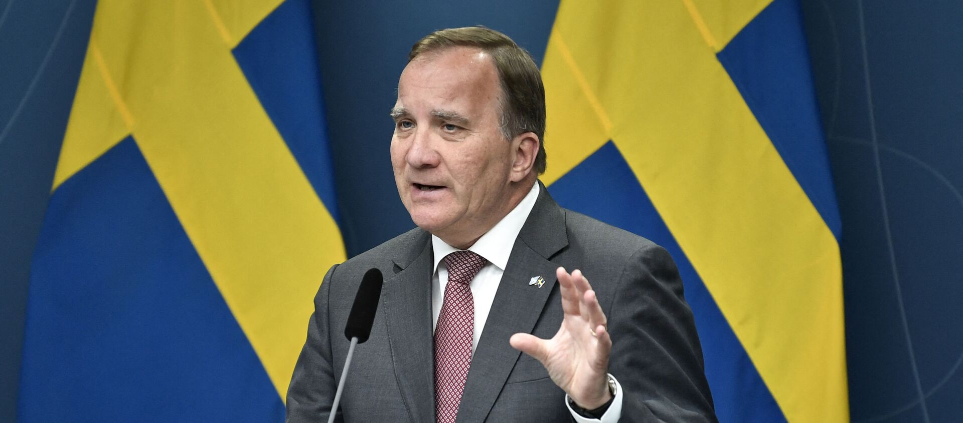 Sweden's Prime Minister Stefan Lofven speaks on June 17, 2021 during a press conference at Rosenbad in Stockholm after the Sweden Democrats' request for a vote on a motion of censure.  - Sputnik International, 1920, 18.06.2021