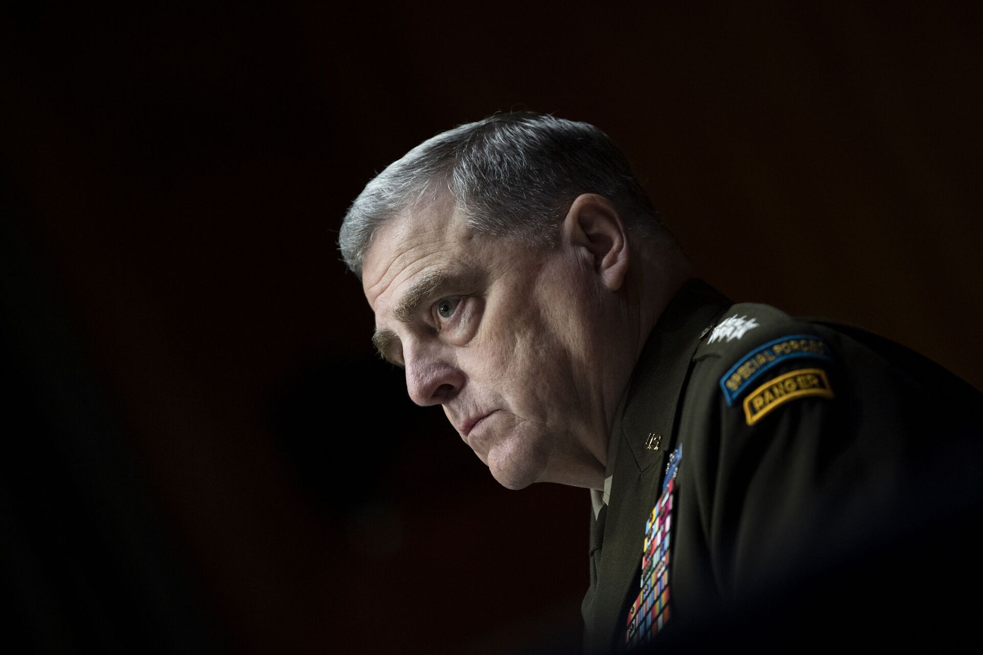 Chairman of the Joint Chiefs Chairman Gen. Mark Milley testifies before a Senate Appropriations Committee hearing to examine proposed budget estimates and justification for fiscal year 2022 for the Department of Defense in Washington on Thursday, June 17, 2021. - Sputnik International, 1920, 07.09.2021