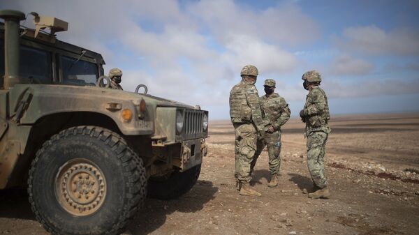 U.S military forces take part in a large scale drill as part of the African Lion military exercise, in Tantan, south of Agadir, Morocco, Friday, June 18, 2021. The U.S.-led African Lion war games, which have lasted nearly two weeks, stretched across Morocco, a key U.S, ally, with smaller exercises held in Tunisia and in Senegal, whose troops ultimately moved to Morocco. (AP Photo/Mosa'ab Elshamy) - Sputnik International