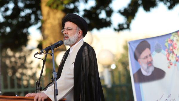 Presidential candidate Ebrahim Raisi speaks during a campaign rally in Tehran, Iran June 15, 2021. Majid Asgaripour/WANA (West Asia News Agency) via REUTERS  - Sputnik International