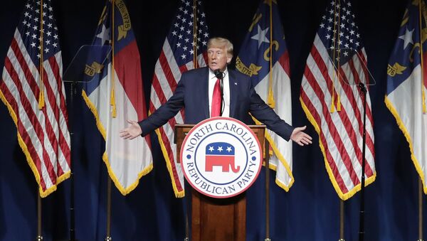 Former President Donald Trump speaks at the North Carolina Republican Convention Saturday, June 5, 2021, in Greenville, N.C.  - Sputnik International