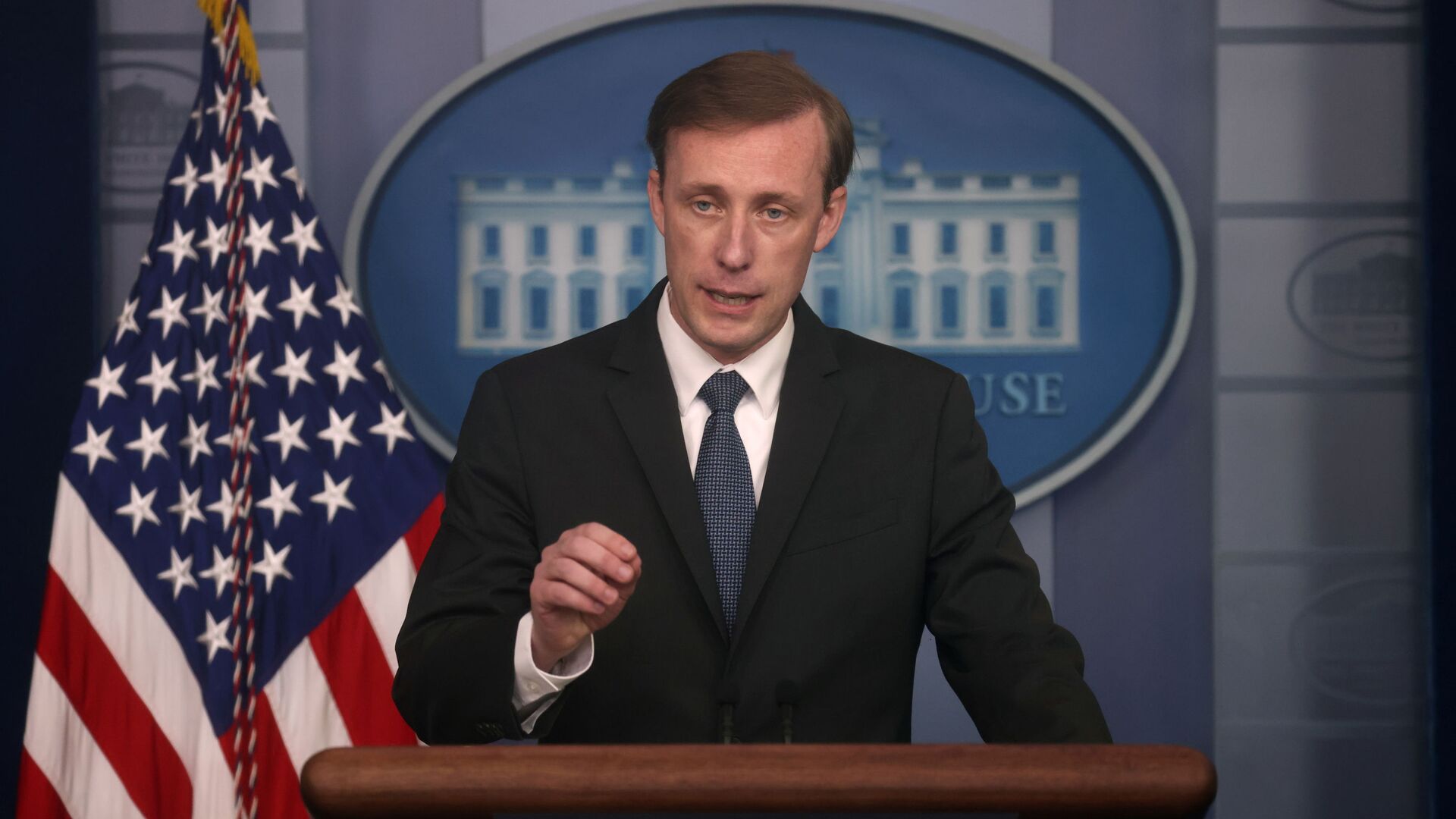 White House National Security Adviser Jake Sullivan takes questions during a press briefing at the White House in Washington, U.S., June 7, 2021. - Sputnik International, 1920, 10.01.2022