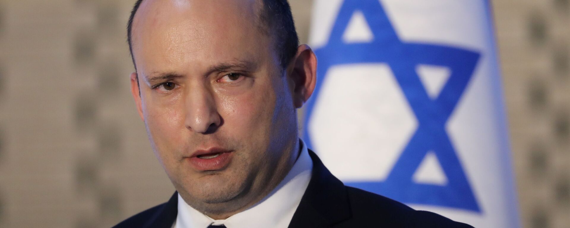 Israeli Prime Minister Naftali Bennett speaks during a memorial ceremony for soldiers who fell in the 2014 war with Gaza, at the Hall of Remembrance of Mount Herzl military cemetery in Jerusalem June 20, 2021 - Sputnik International, 1920, 23.11.2021