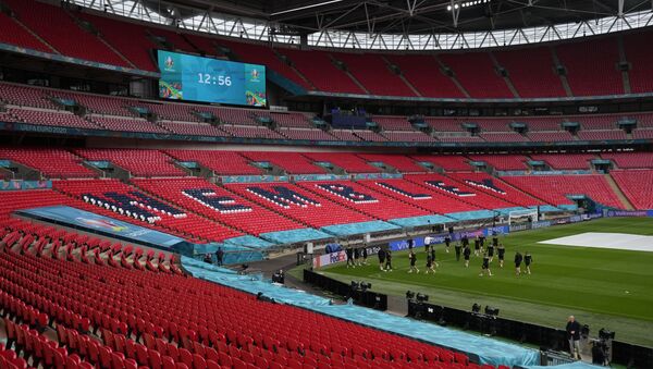 The Czech Republic squad take part in a team training session at Wembley stadium in London, Monday, June 21, 2021, the day before the Euro 2020 soccer championship group D match between England and Czech Republic. - Sputnik International