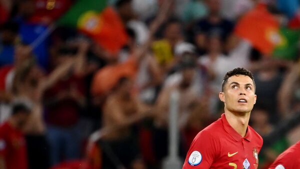 Portugal's Cristiano Ronaldo celebrates scoring their first goal - Sputnik International