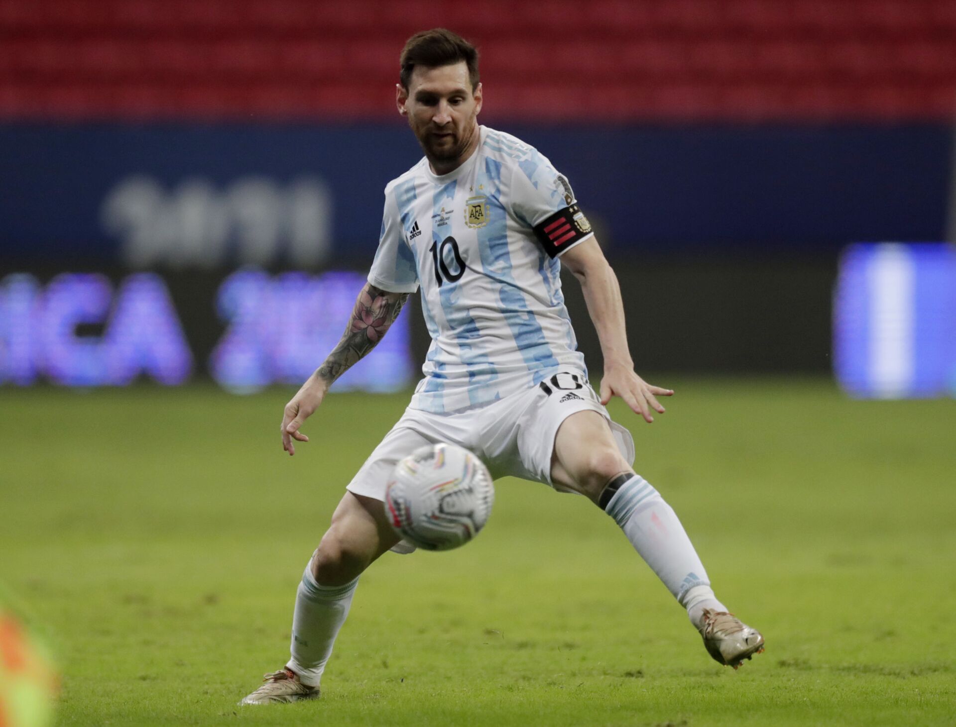 Soccer Football - Copa America 2021 - Group A - Argentina v Paraguay - Estadio Mane Garrincha, Brasilia, Brazil - June 21, 2021 Argentina's Lionel Messi in action - Sputnik International, 1920, 07.09.2021