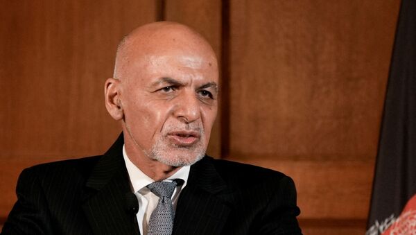 Afghanistan's President Ashraf Ghani speaks during a news conference following his meeting with U.S. President Joe Biden, at the Willard Hotel in Washington, D.C., U.S., June 25, 2021. - Sputnik International