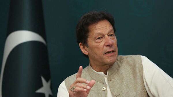 Pakistan's Prime Minister Imran Khan speaks during an interview with Reuters in Islamabad, Pakistan June 4, 2021 - Sputnik International