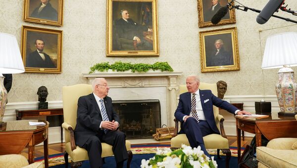 U.S. President Joe Biden meets with Israel's President Reuven Rivlin at the White House in Washington, U.S. June 28, 2021 - Sputnik International