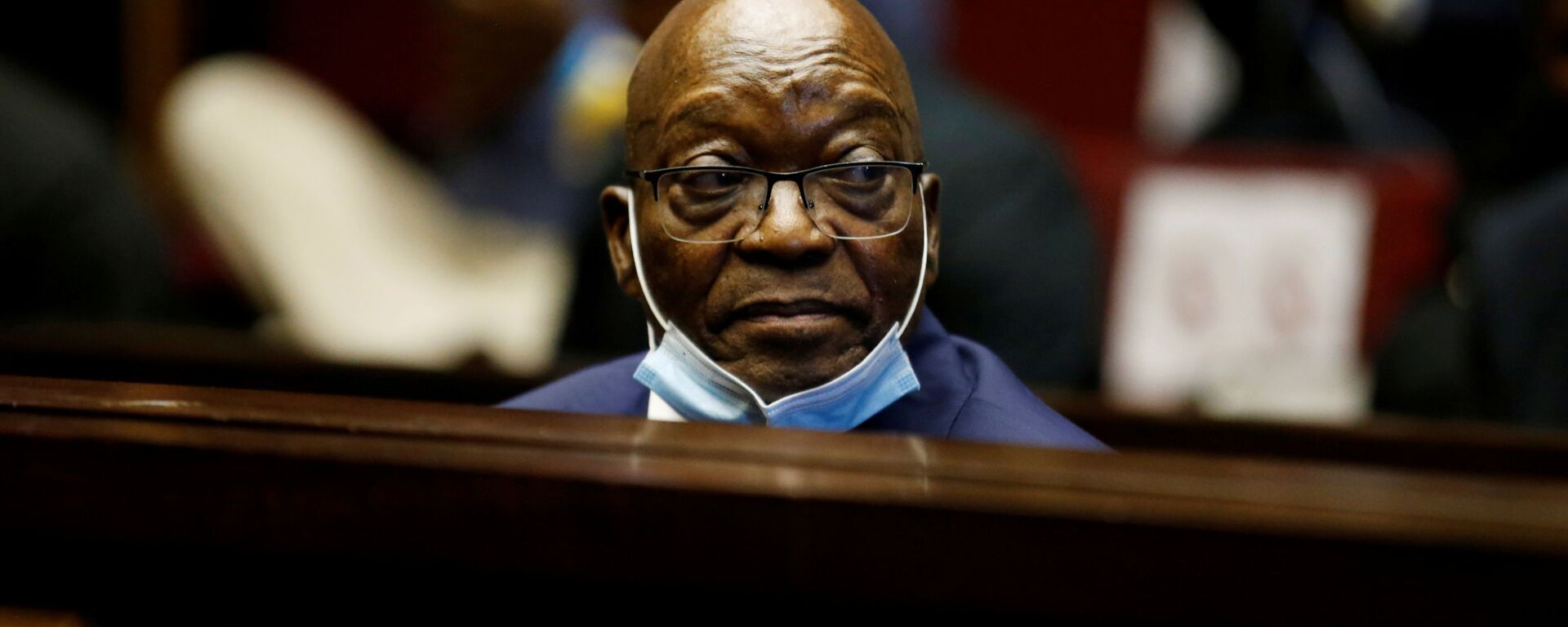 Former South African President Jacob Zuma sits in the dock after recess in his corruption trial in Pietermaritzburg, South Africa, May 26, 2021 - Sputnik International, 1920, 29.06.2021