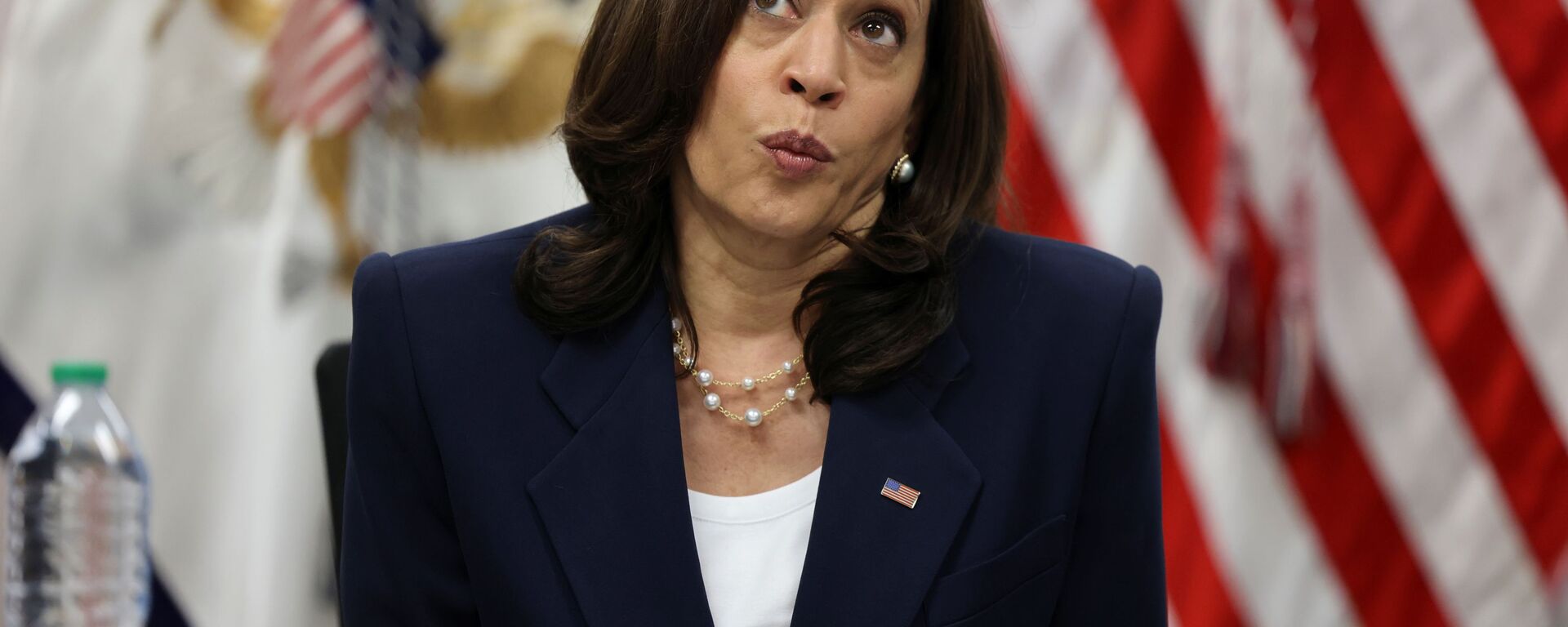 U.S. Vice President Kamala Harris takes part in a round table with faith and community leaders who are assisting with the processing of migrants seeking asylum, at Paso del Norte Port of Entry in El Paso, Texas, U.S., June 25, 2021 - Sputnik International, 1920, 13.01.2022