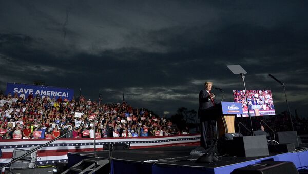 Former President Donald Trump speaks during a rally at the Sarasota Fairgrounds Saturday, July 3, 2021, in Sarasota, Fla.  - Sputnik International