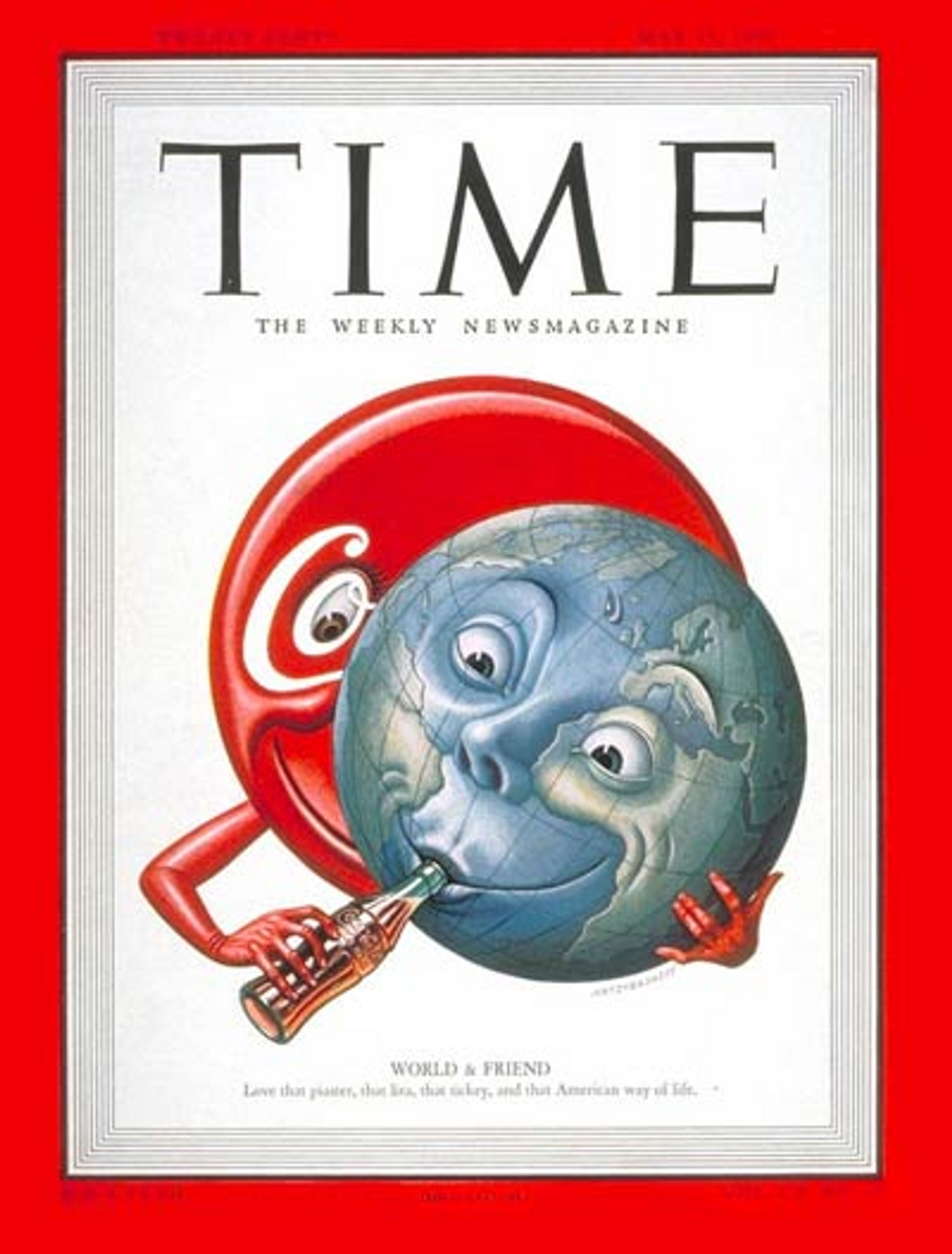 15 May, 1950 cover of Time Magazine featuring Coca-Cola giving a drink to the world. - Sputnik International, 1920, 07.09.2021
