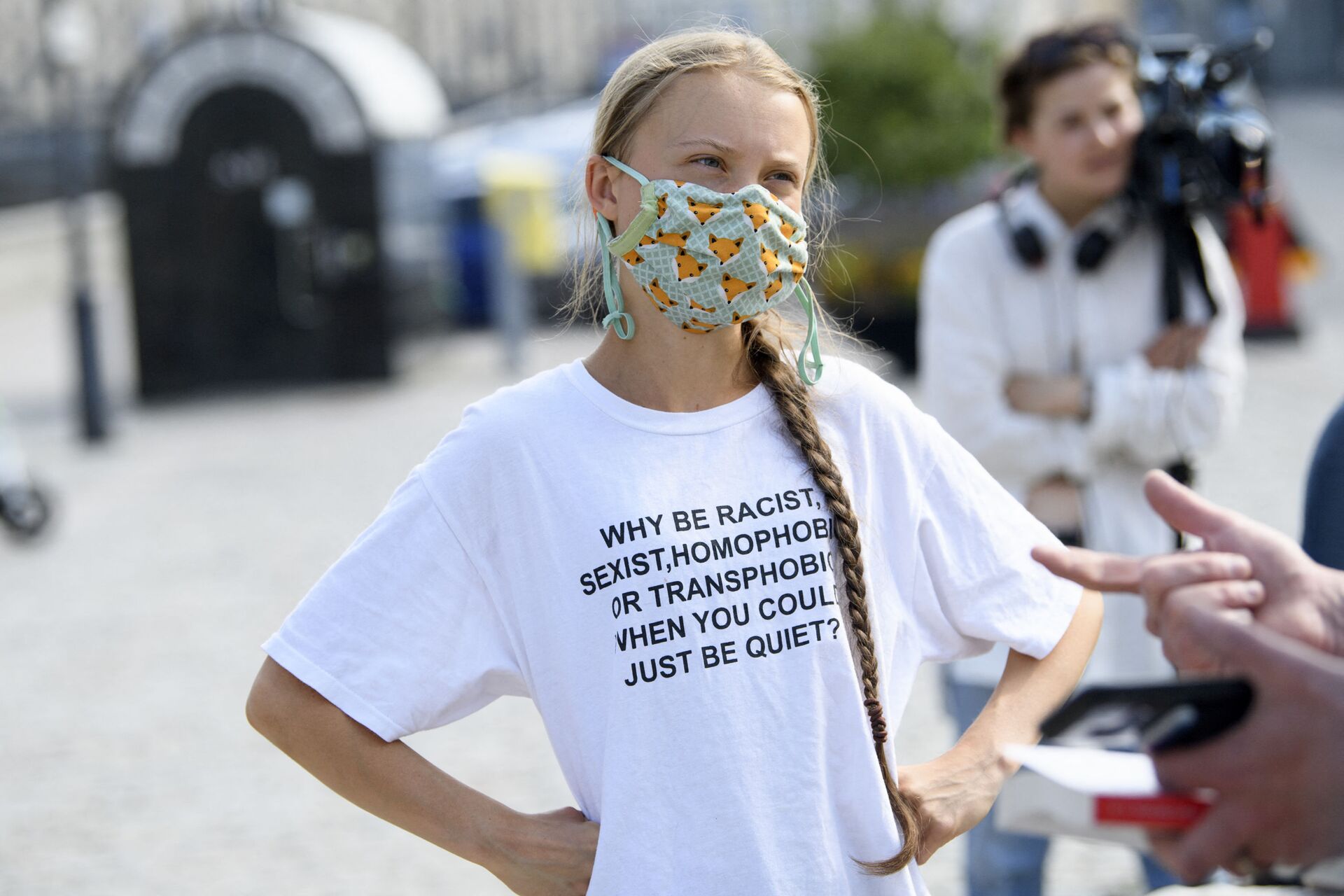 Swedish climate activist Greta Thunberg and other climate protesters gather for a protest against climate change in front of the Swedish parliament building in Stockholm, Sweden, on June 18, 2021. - Sputnik International, 1920, 11.10.2021