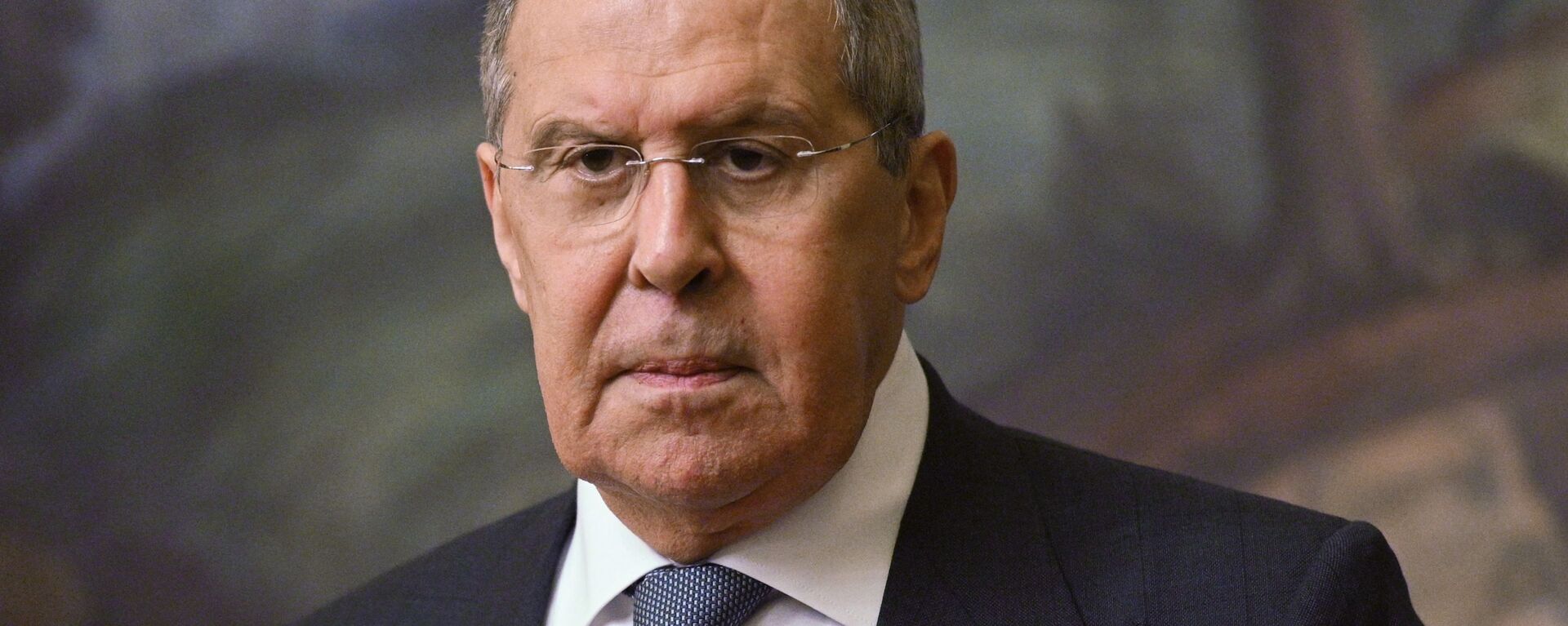 Russian Foreign Minister Sergei Lavrov at a press conference following a meeting in Moscow with the Minister of Foreign Affairs of the Kingdom of Bahrain Abdel Latyf bin Rashid Az-Zayani. - Sputnik International, 1920, 06.07.2021