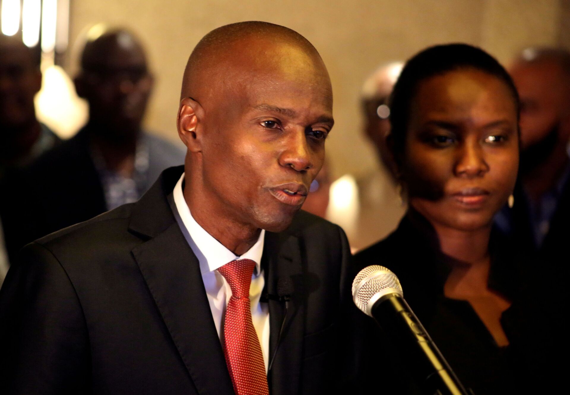 FILE PHOTO: Jovenel Moise addresses the media next to his wife Martine after winning the 2016 presidential election, in Port-au-Prince, Haiti. Picture taken November 28, 2016 - Sputnik International, 1920, 07.09.2021