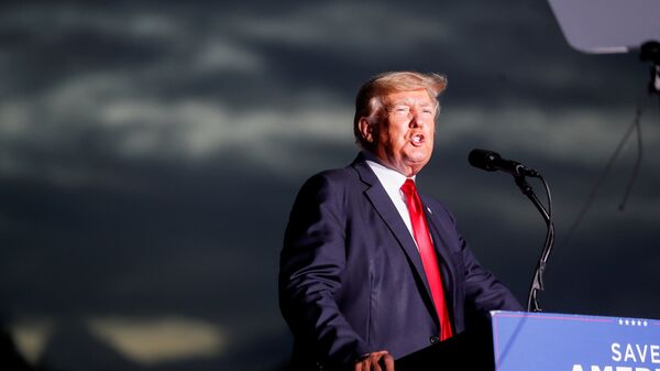 Former President Donald Trump speaks to his supporters during the Save America Rally at the Sarasota Fairgrounds in Sarasota, Florida, U.S. July 3, 2021. REUTERS/Octavio Jones - Sputnik International