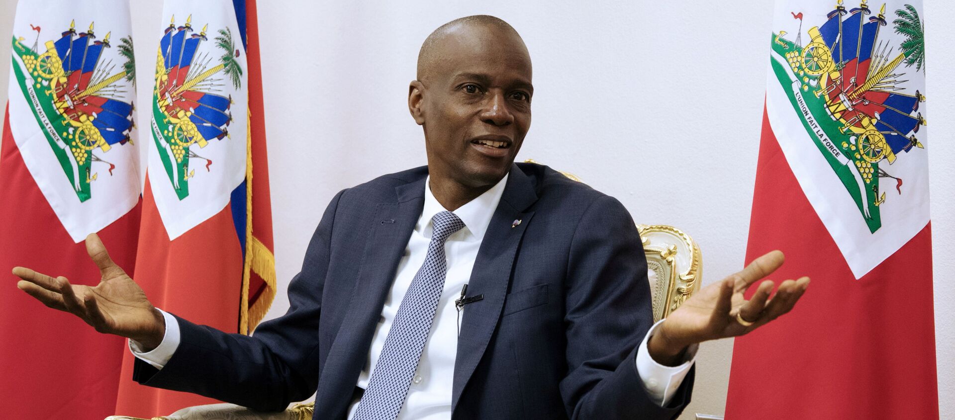 FILE PHOTO: Haiti's President Jovenel Moise speaks during an interview with Reuters at the National Palace of Port-au-Prince, Haiti January 11, 2020. REUTERS/Valerie Baeriswyl/File Photo - Sputnik International, 1920