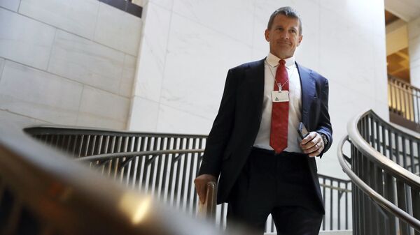 In this Nov. 30, 2017 file photo, Blackwater founder Erik Prince arrives for a closed meeting with members of the House Intelligence Committee on Capitol Hill in Washington. - Sputnik International