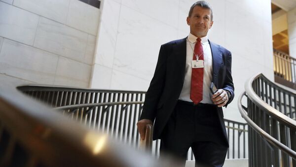 In this Nov. 30, 2017 file photo, Blackwater founder Erik Prince arrives for a closed meeting with members of the House Intelligence Committee on Capitol Hill in Washington. - Sputnik International