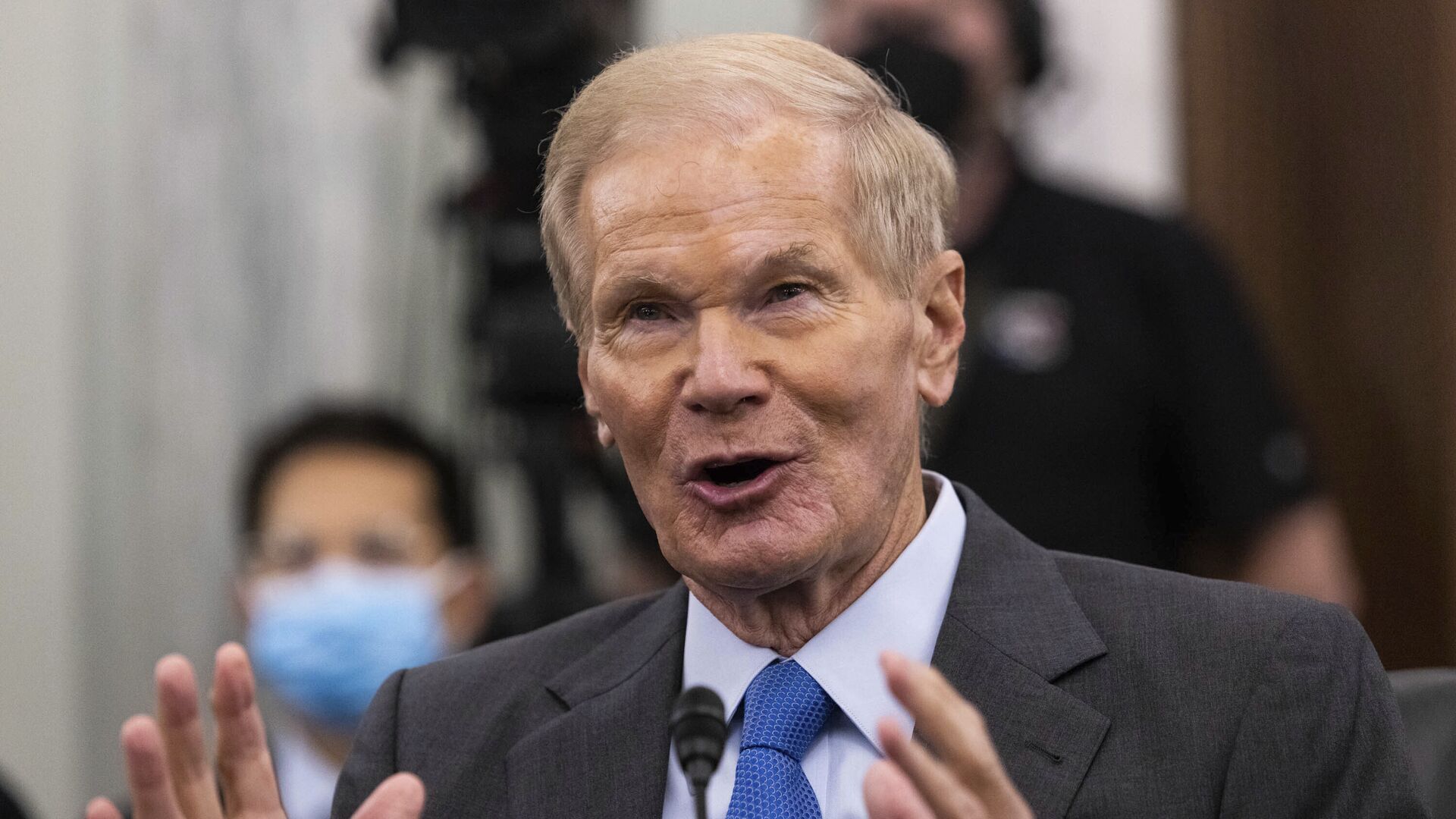 Former Sen. Bill Nelson, nominee to be administrator of NASA, testifies during a Senate Committee on Commerce, Science, and Transportation confirmation hearing, Wednesday, April 21, 2021 on Capitol Hill in Washington. - Sputnik International, 1920, 08.07.2021
