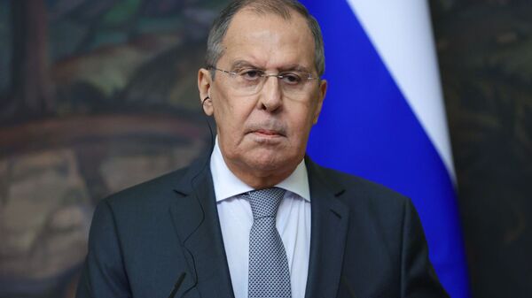 Russian Foreign Minister Sergei Lavrov during a news conference following a meeting with Guatemalan Foreign Minister Pedro Brolo Vila at the Russian Foreign Ministry's Reception House in Moscow. - Sputnik International