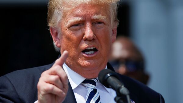 Former U.S. President Donald Trump speaks to media at his golf club in Bedminster, New Jersey, U.S., July 7, 2021.  - Sputnik International