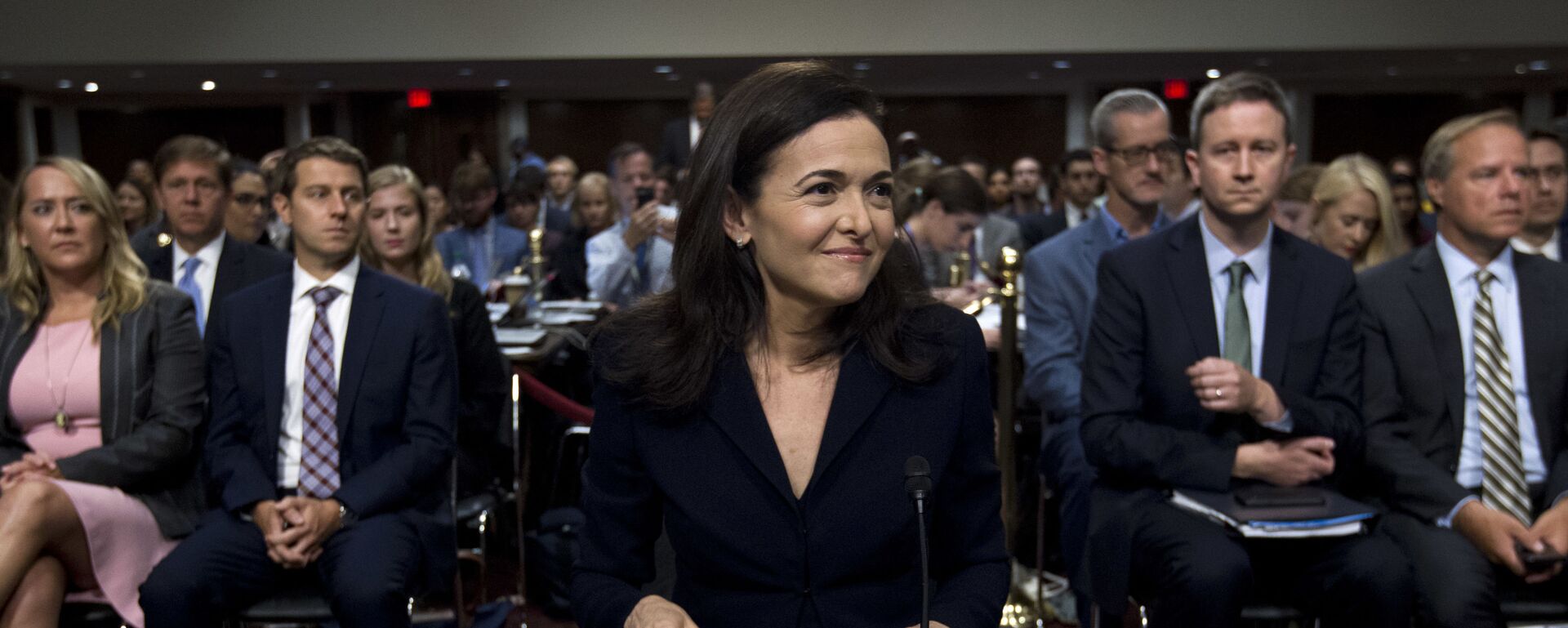 - In this Sept. 5, 2018, file photo Facebook COO Sheryl Sandberg testifies before the Senate Intelligence Committee hearing on 'Foreign Influence Operations and Their Use of Social Media Platforms' on Capitol Hill in Washington - Sputnik International, 1920, 03.06.2022